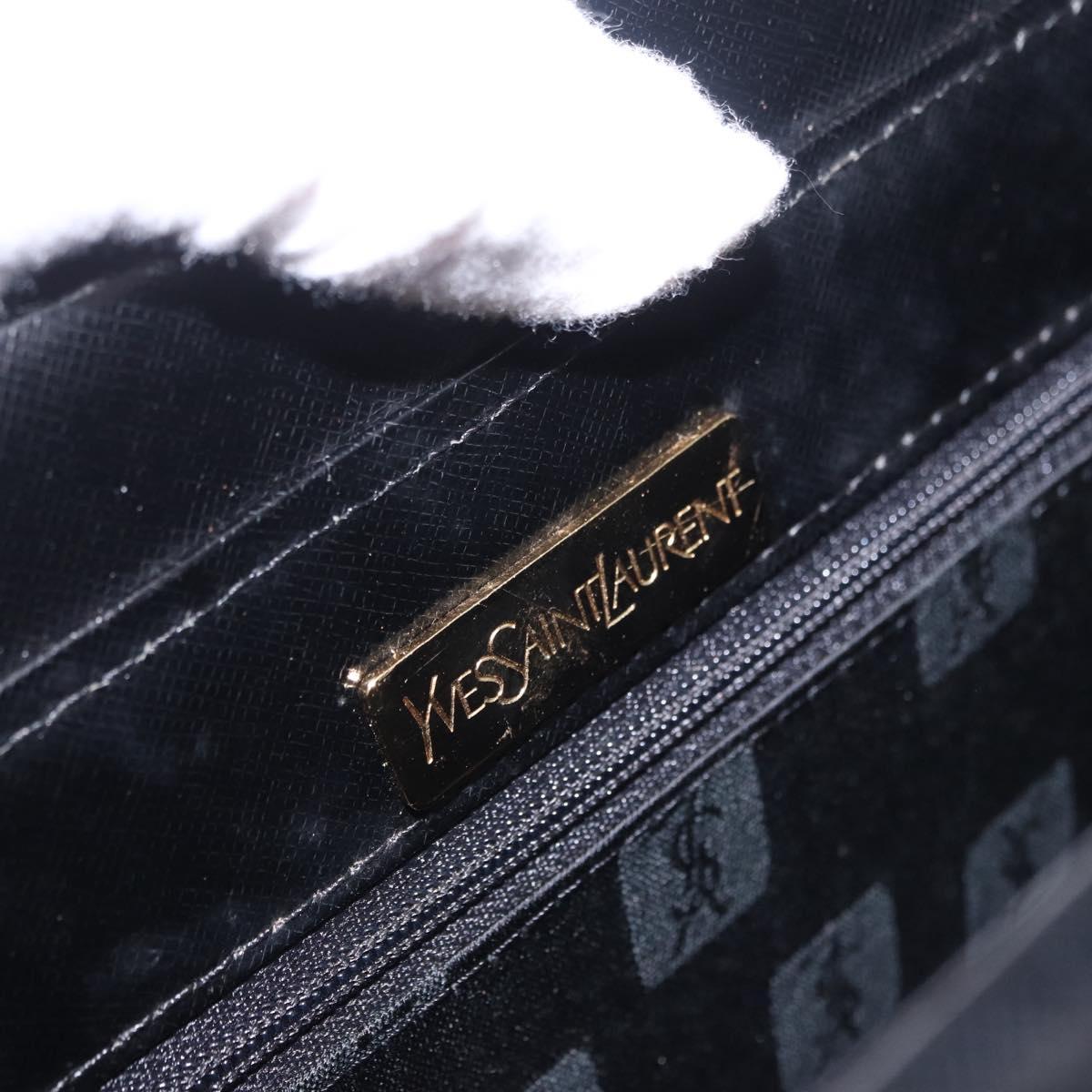 SAINT LAURENT Hand Bag Leather Black Gold 311210 Auth 202987