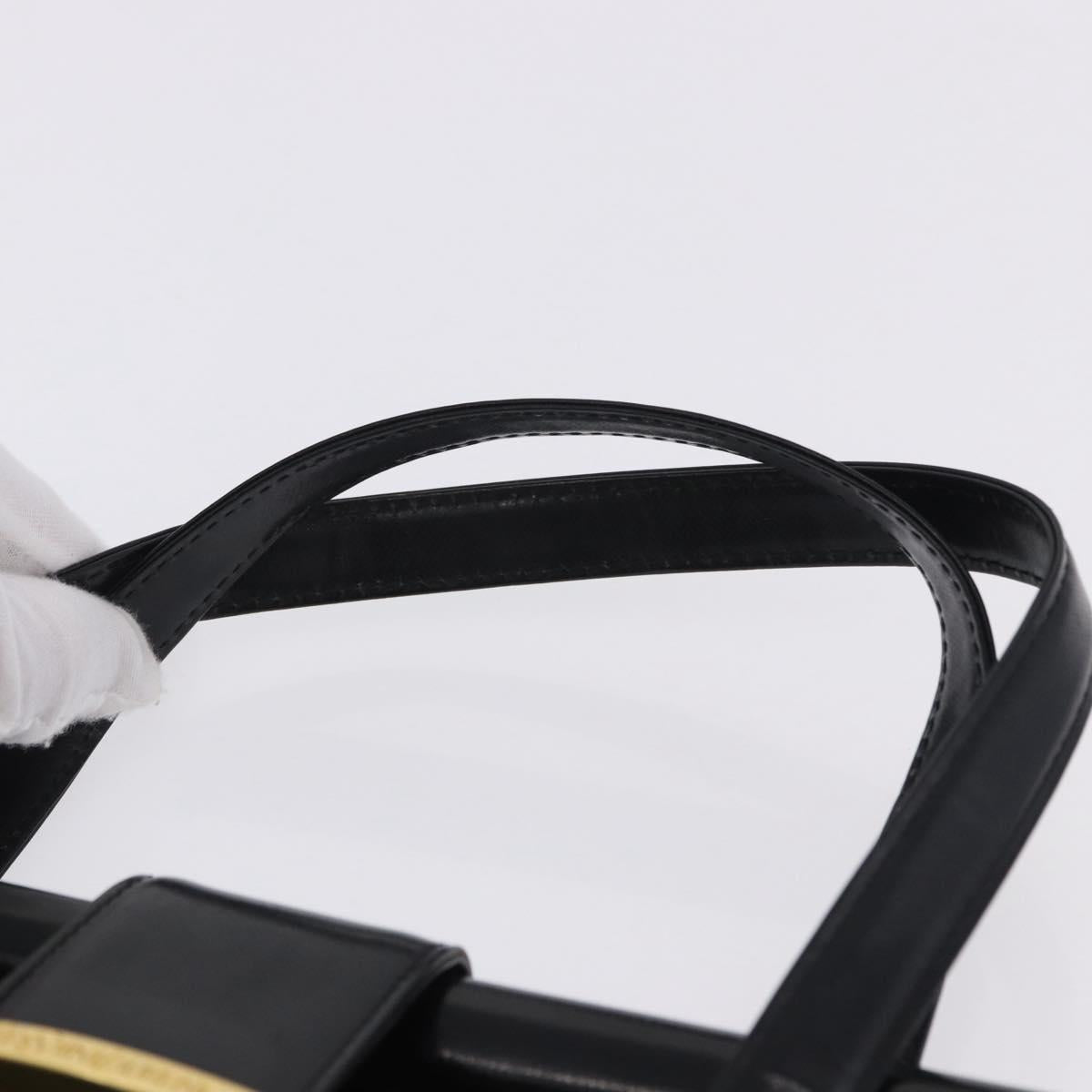 SAINT LAURENT Hand Bag Leather Black Gold 311210 Auth 202987