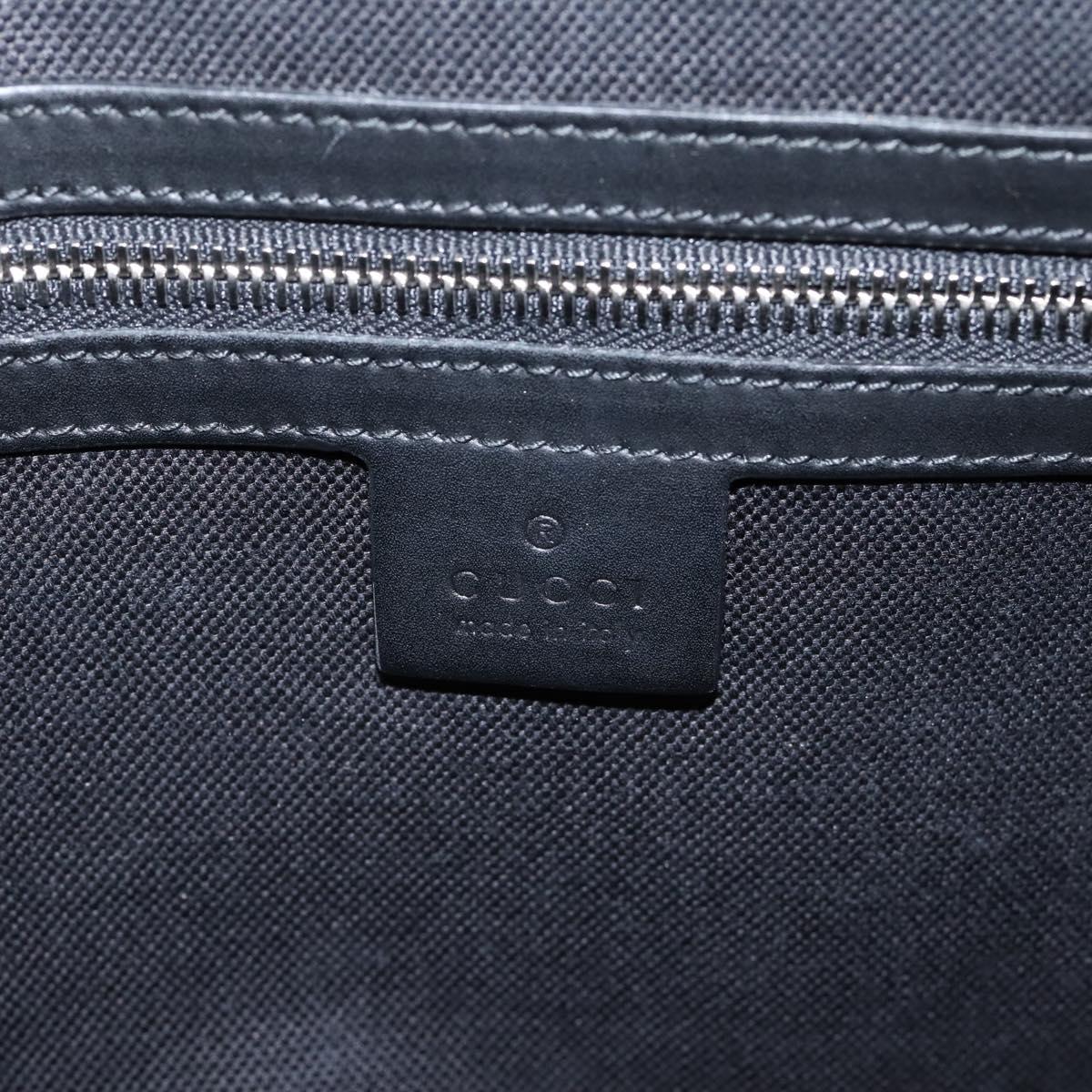 GUCCI GG Supreme Sherry Line Shoulder Bag PVC Black Silver 474139 Auth 202992