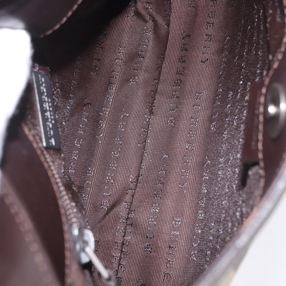 BURBERRY Nova Check Shoulder Bag PVC Beige Auth 203002