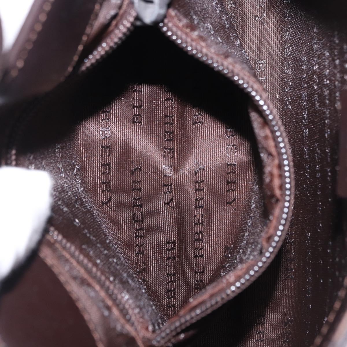 BURBERRY Nova Check Shoulder Bag PVC Beige Auth 203002