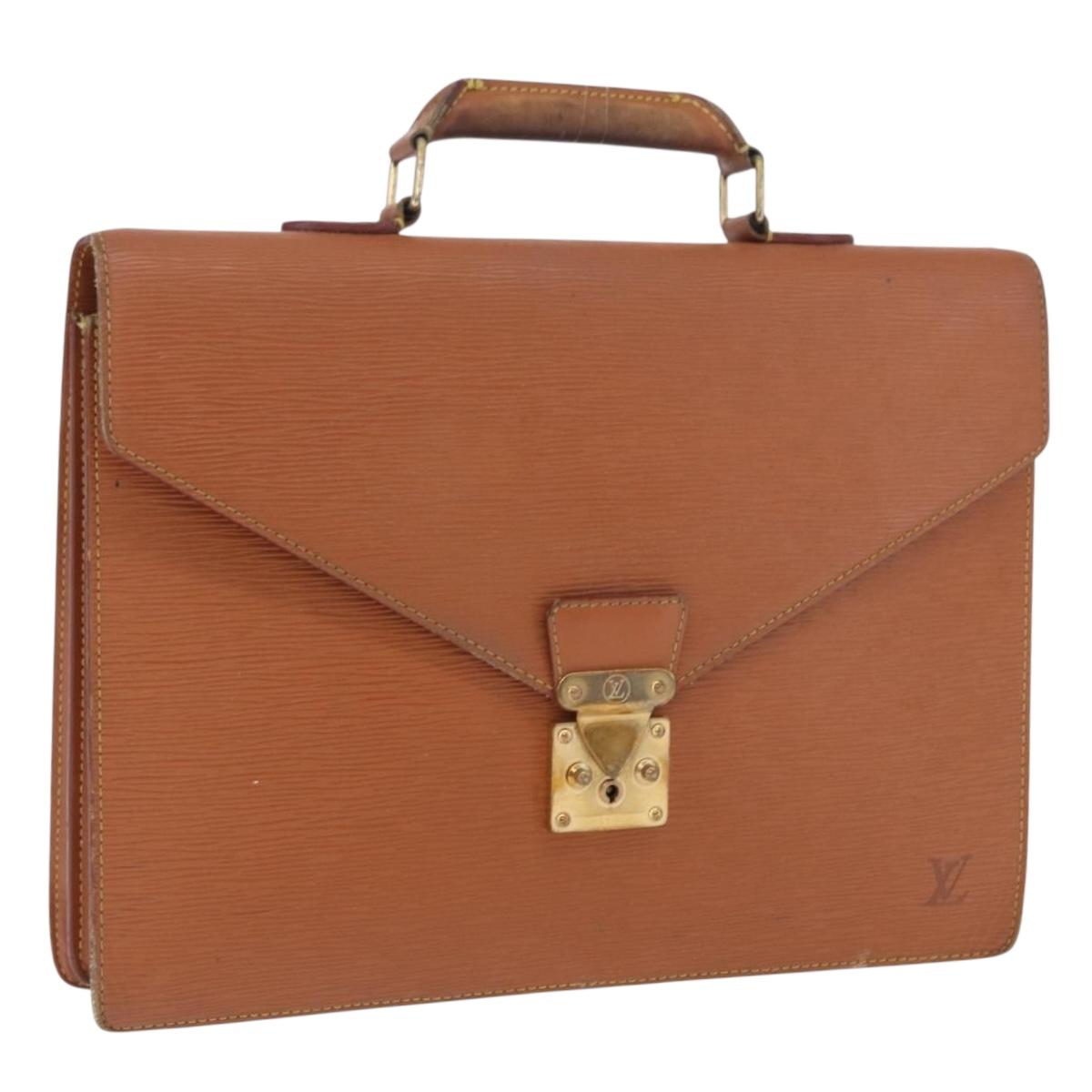 LOUIS VUITTON Epi Serviette Conseiller Case Zipangu Gold M54428 LV Auth 203011