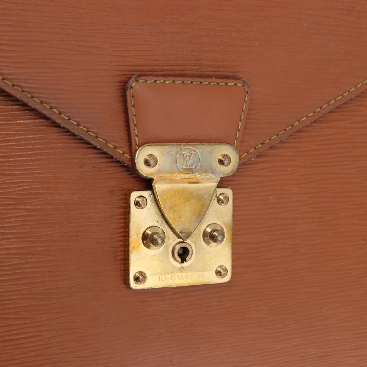 LOUIS VUITTON Epi Serviette Conseiller Case Zipangu Gold M54428 LV Auth 203011
