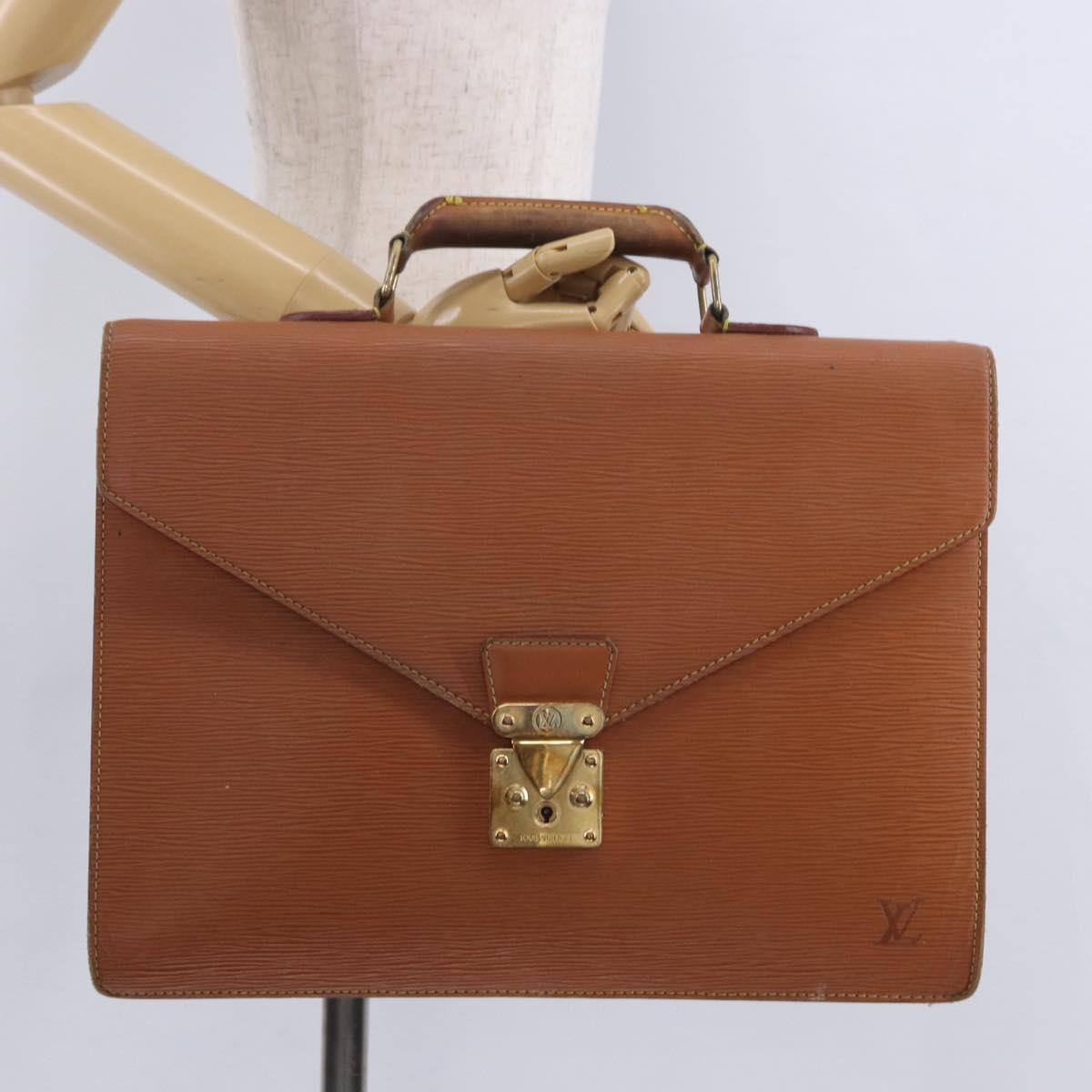 LOUIS VUITTON Epi Serviette Conseiller Case Zipangu Gold M54428 LV Auth 203011