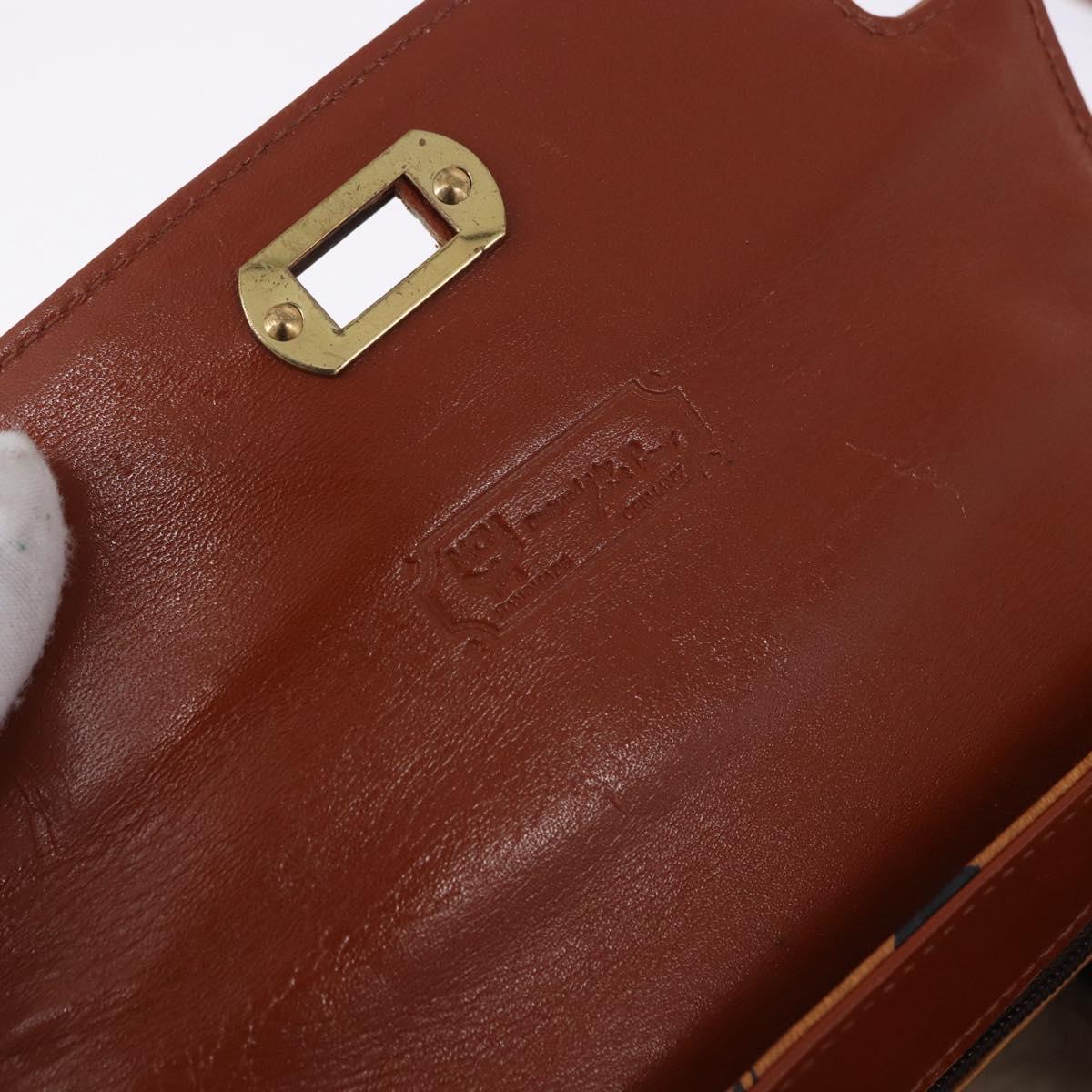 MCM Vicetos Logogram Hand Bag PVC Leather 2way Brown Gold Auth 203014A