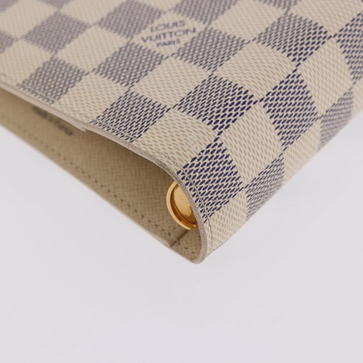 LOUIS VUITTON Damier Azur Agenda MM Day Planner Cover R20707 LV Auth 203022V