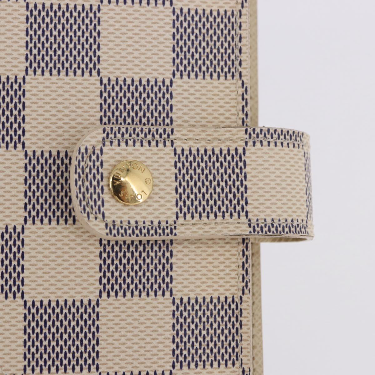 LOUIS VUITTON Damier Azur Agenda MM Day Planner Cover R20707 LV Auth 203022V