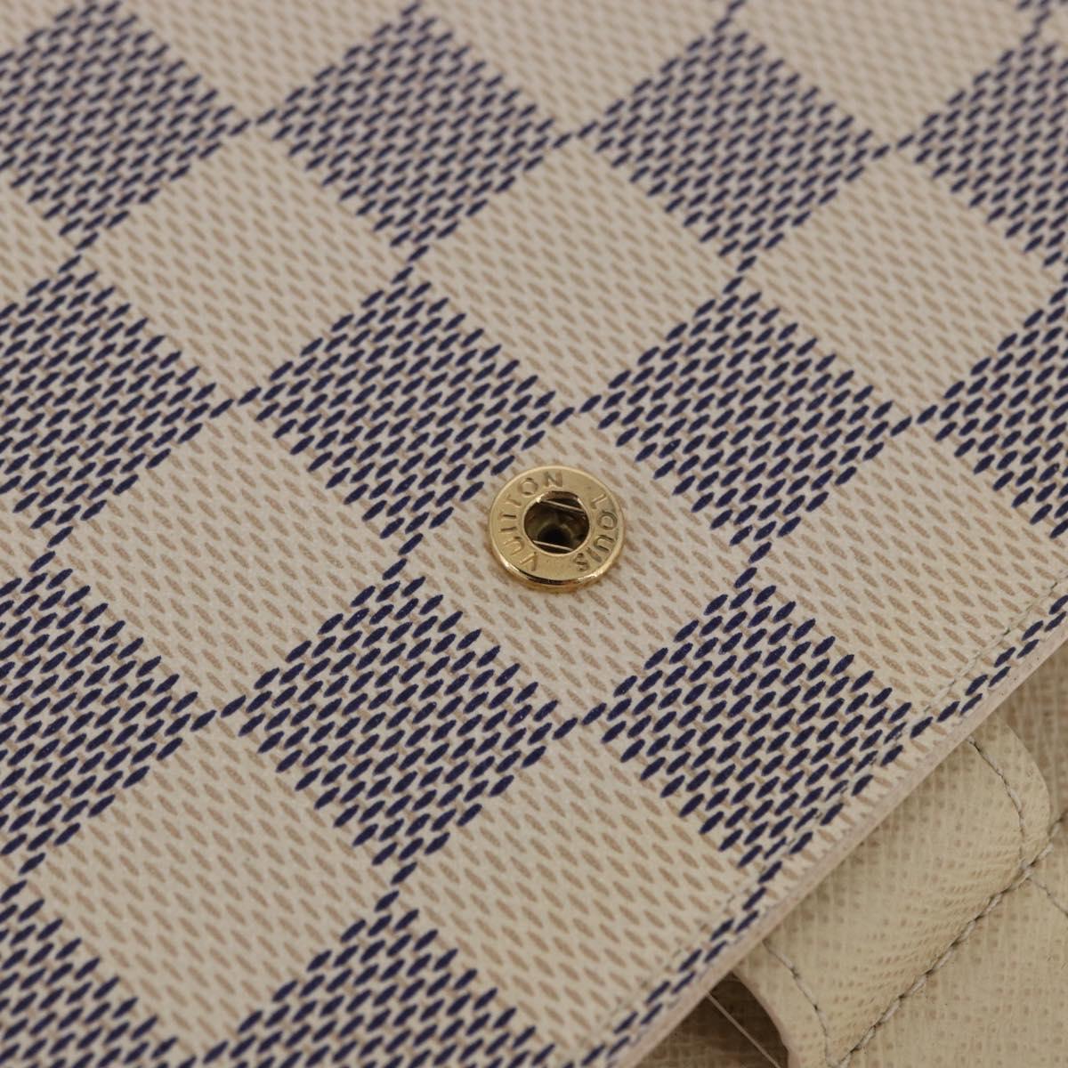 LOUIS VUITTON Damier Azur Agenda MM Day Planner Cover R20707 LV Auth 203022V