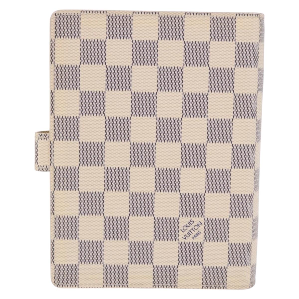 LOUIS VUITTON Damier Azur Agenda MM Day Planner Cover R20707 LV Auth 203022V
