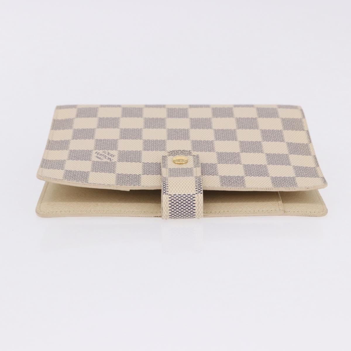 LOUIS VUITTON Damier Azur Agenda MM Day Planner Cover R20707 LV Auth 203022V