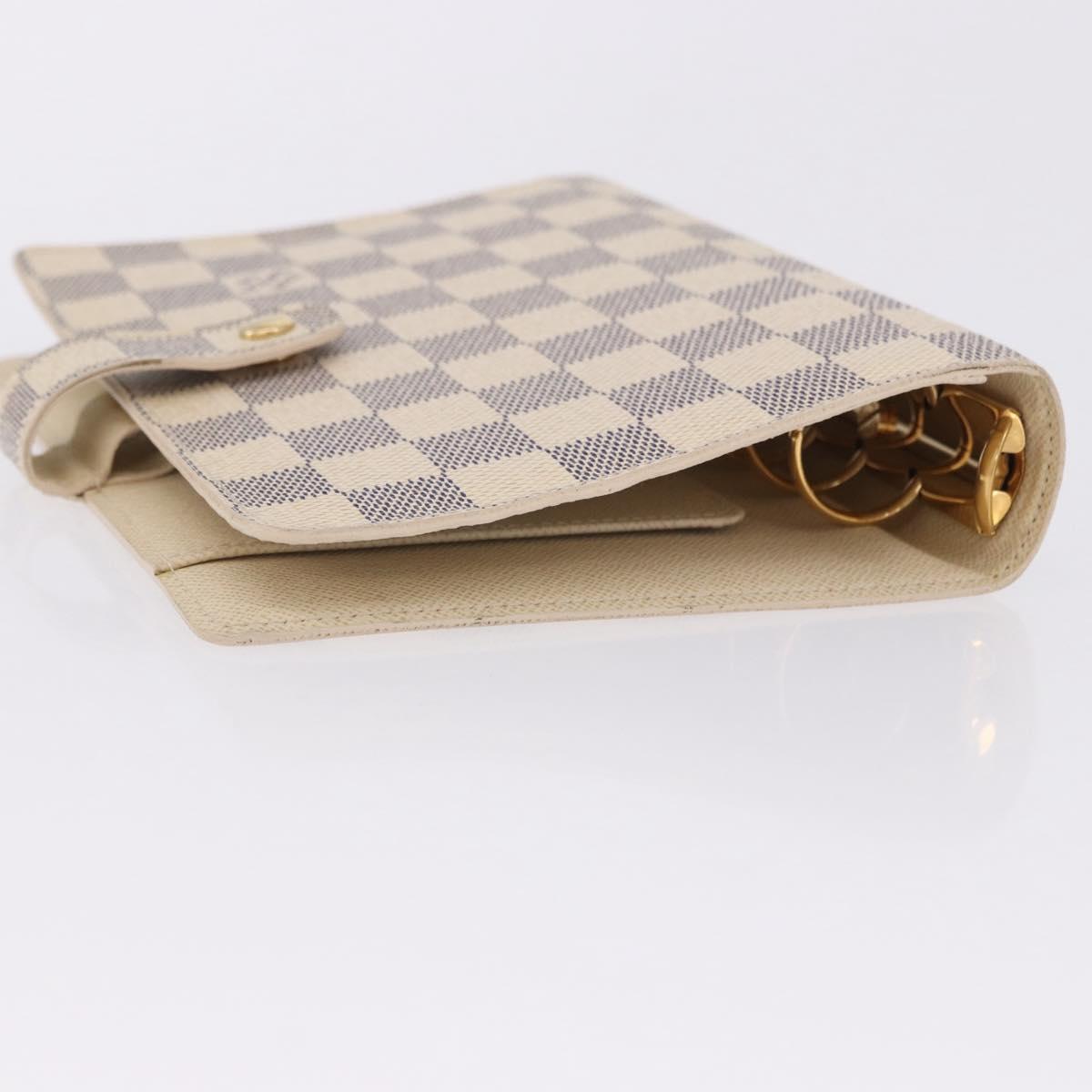 LOUIS VUITTON Damier Azur Agenda MM Day Planner Cover R20707 LV Auth 203022V