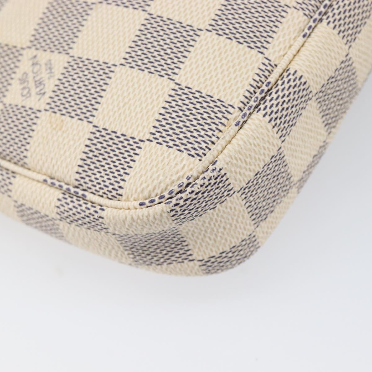 LOUIS VUITTON Damier Azur Pochette Accessoires Pouch N41207 LV Auth 203023V