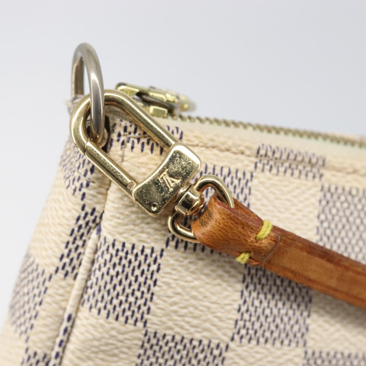 LOUIS VUITTON Damier Azur Pochette Accessoires Pouch N41207 LV Auth 203023V
