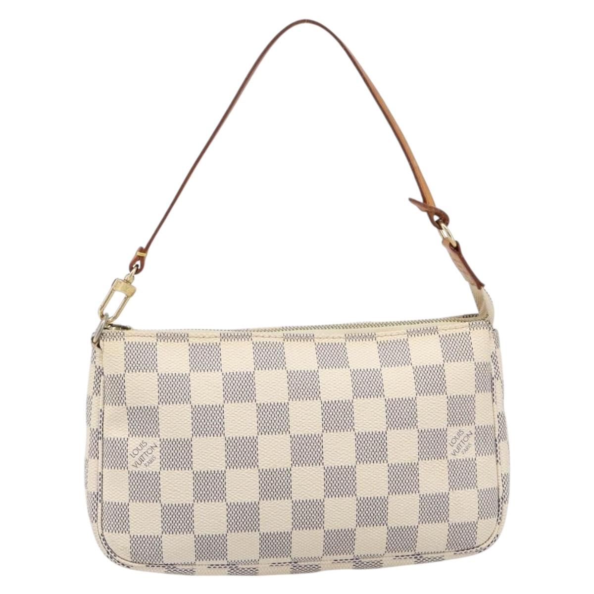 LOUIS VUITTON Damier Azur Pochette Accessoires Pouch N41207 LV Auth 203023V