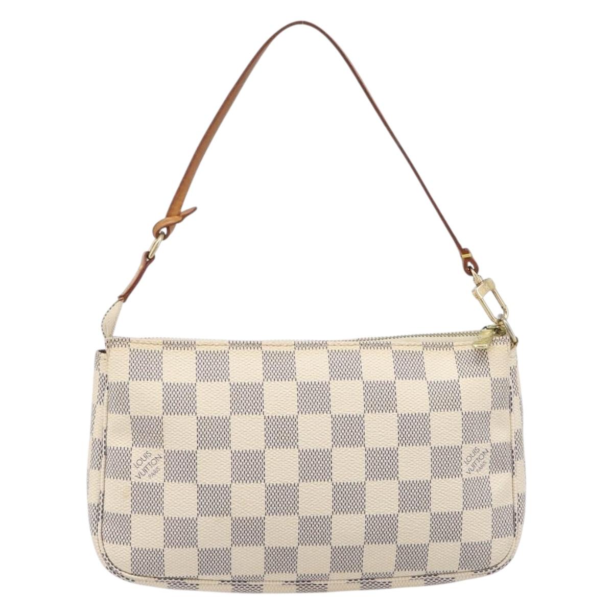 LOUIS VUITTON Damier Azur Pochette Accessoires Pouch N41207 LV Auth 203023V