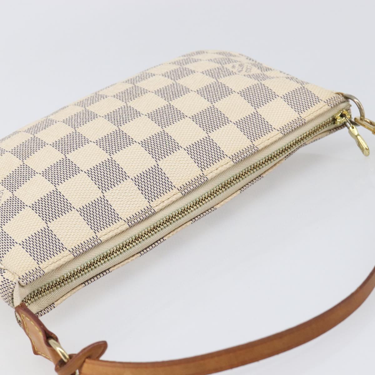 LOUIS VUITTON Damier Azur Pochette Accessoires Pouch N41207 LV Auth 203023V