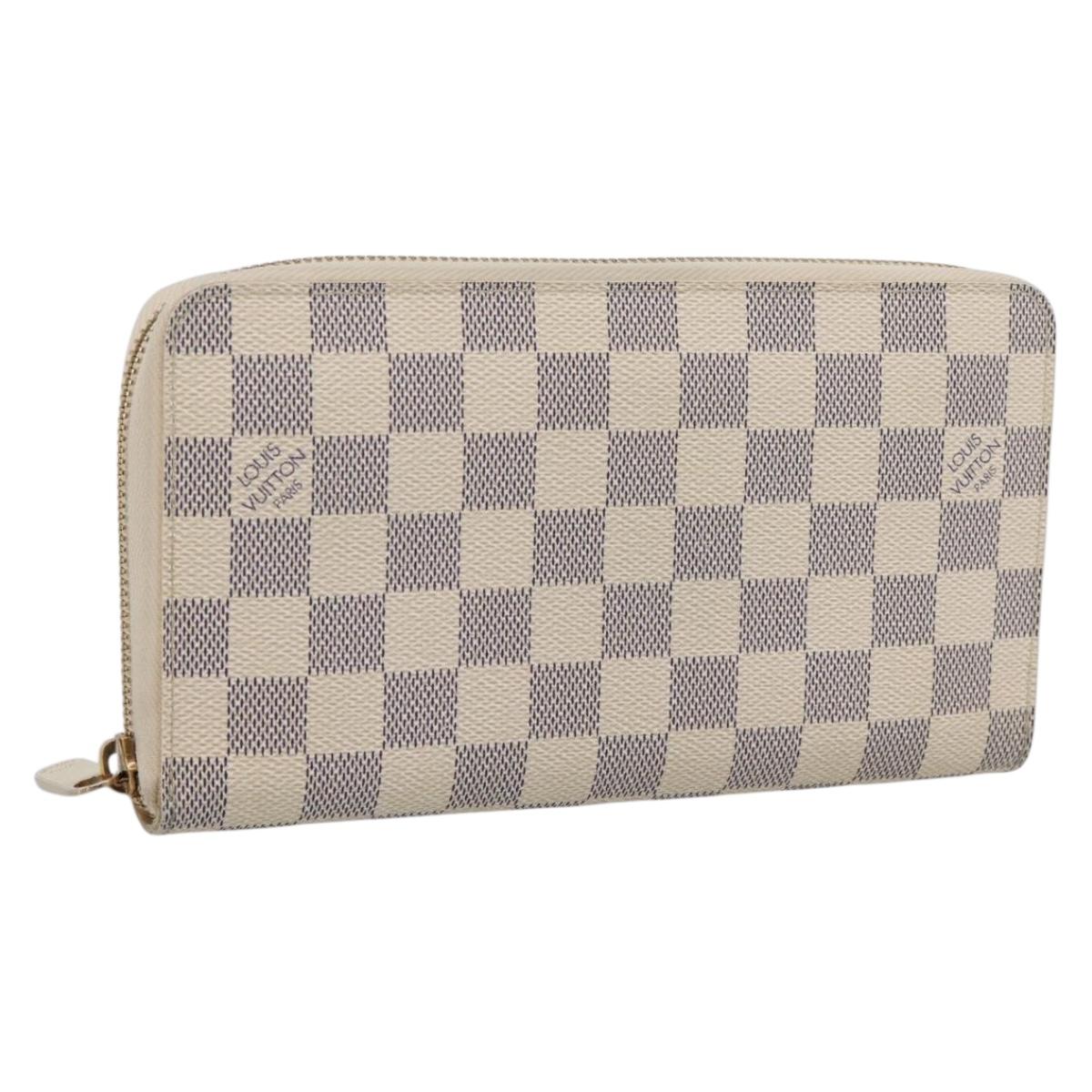 LOUIS VUITTON Damier Azur Zippy Organizer Long Wallet N60012 LV Auth 203024V