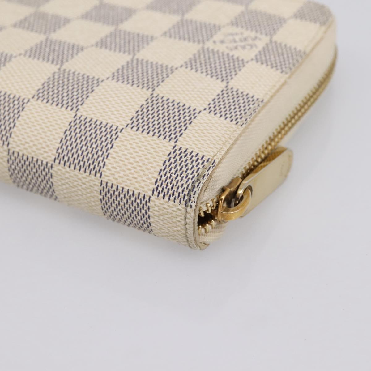 LOUIS VUITTON Damier Azur Zippy Organizer Long Wallet N60012 LV Auth 203024V