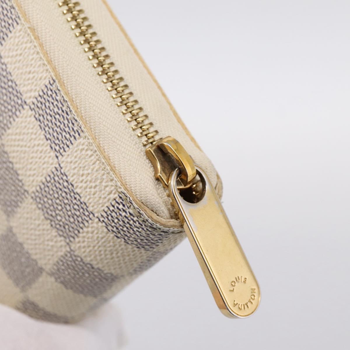 LOUIS VUITTON Damier Azur Zippy Organizer Long Wallet N60012 LV Auth 203024V