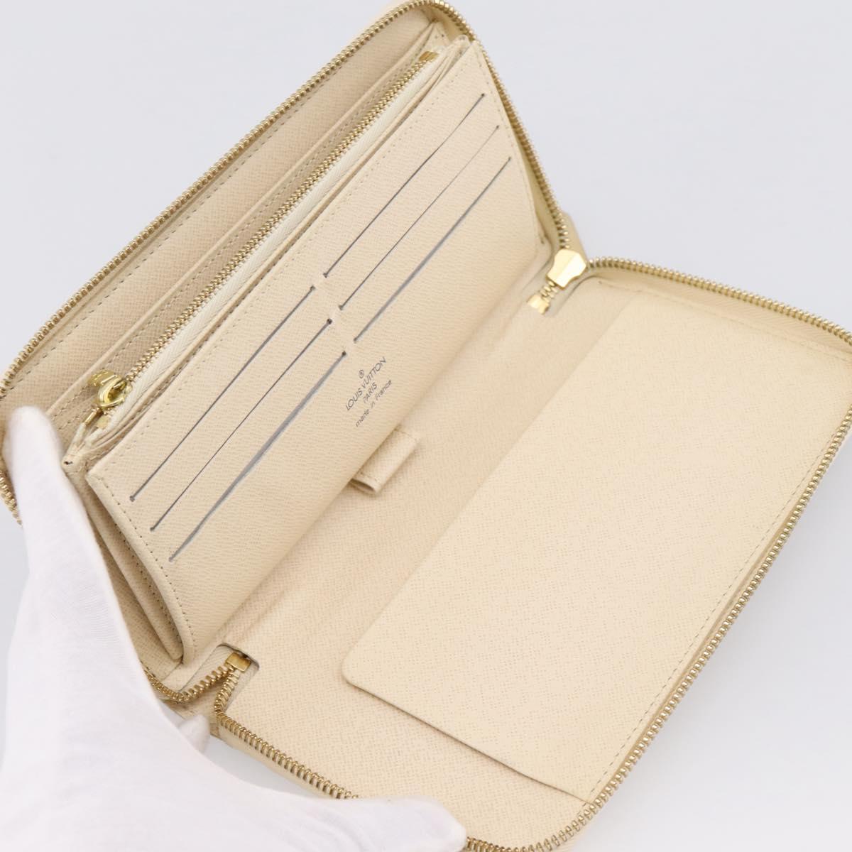 LOUIS VUITTON Damier Azur Zippy Organizer Long Wallet N60012 LV Auth 203024V