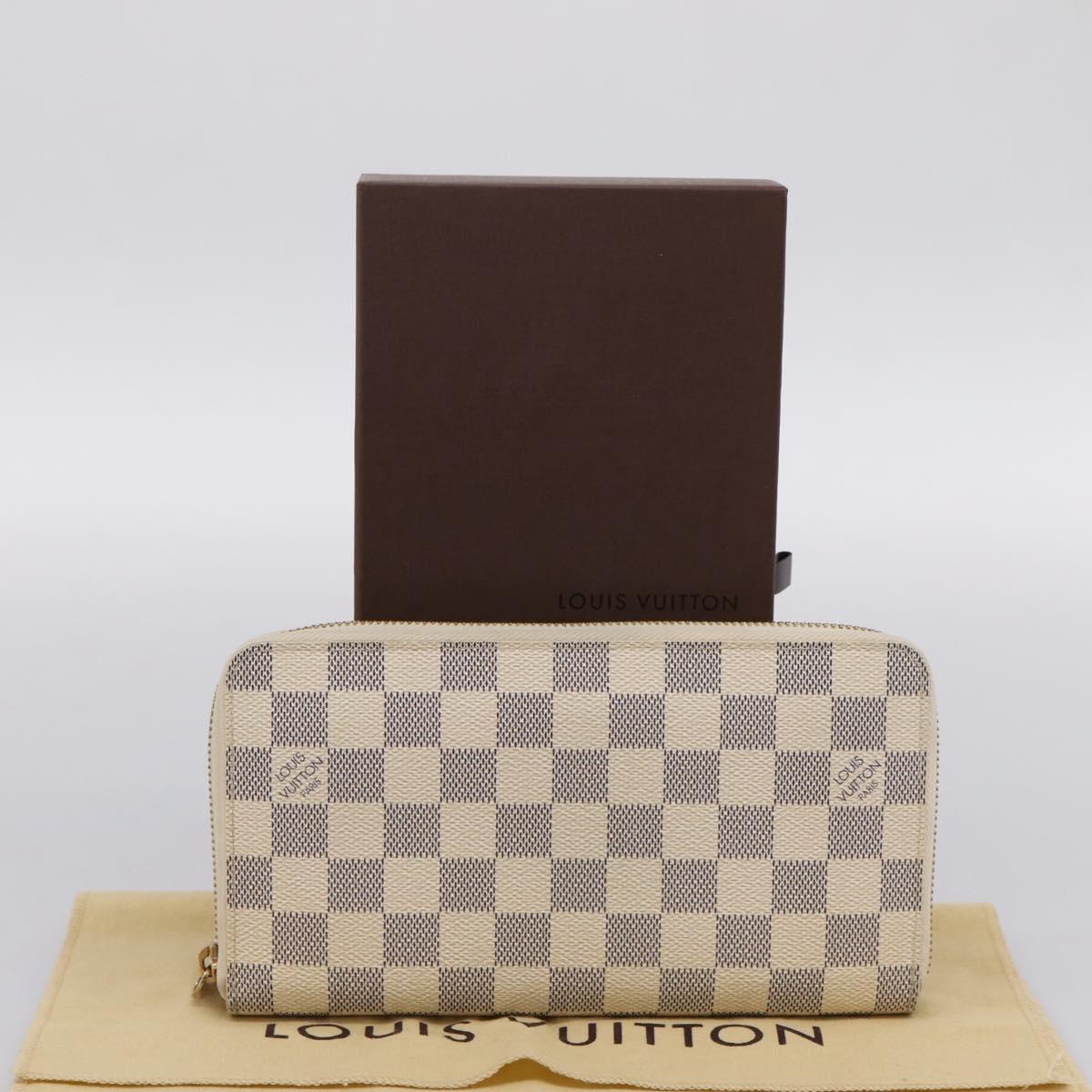 LOUIS VUITTON Damier Azur Zippy Organizer Long Wallet N60012 LV Auth 203024V