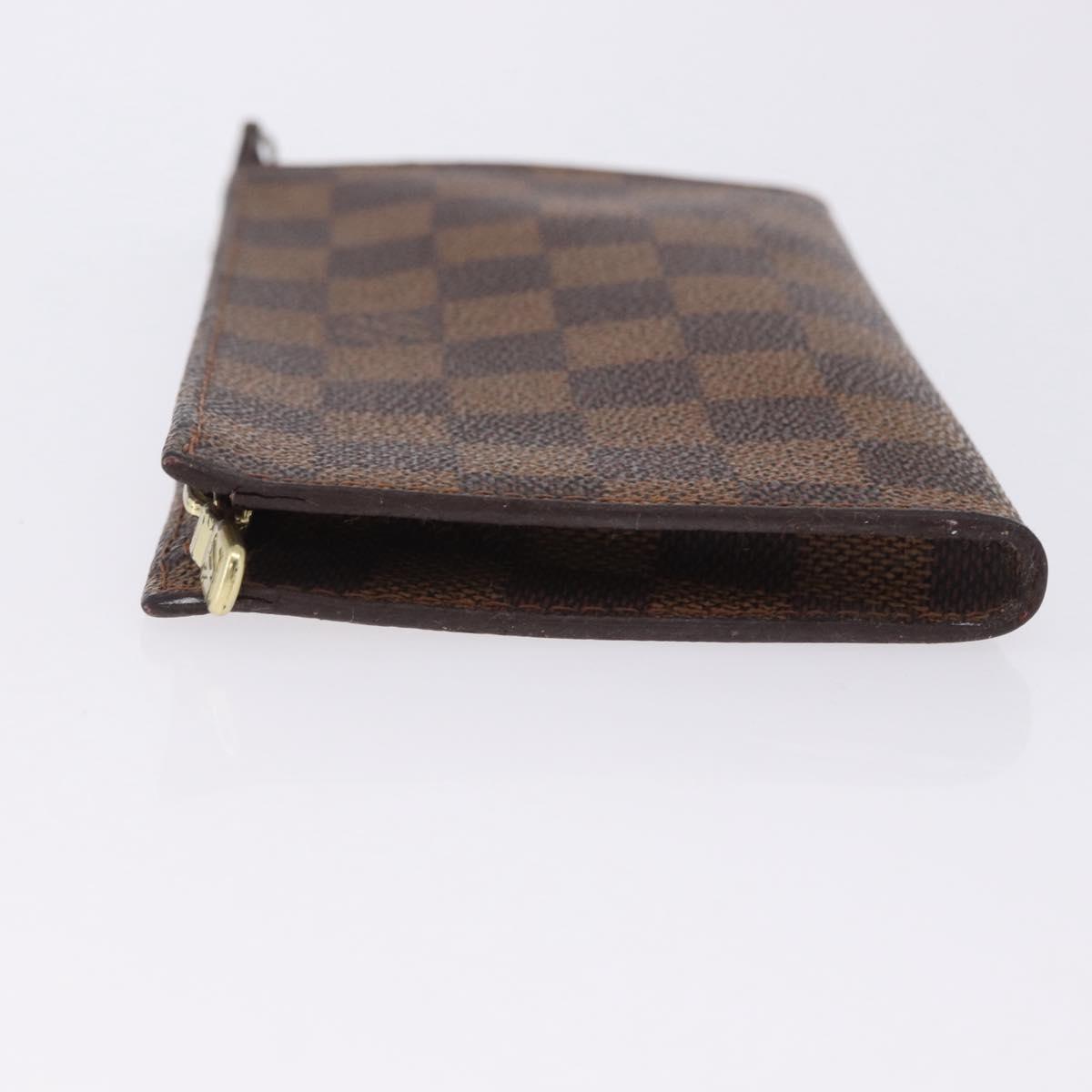 LOUIS VUITTON Damier Ebene Poche Toilette 15 Pouch N47548 LV Auth 203025