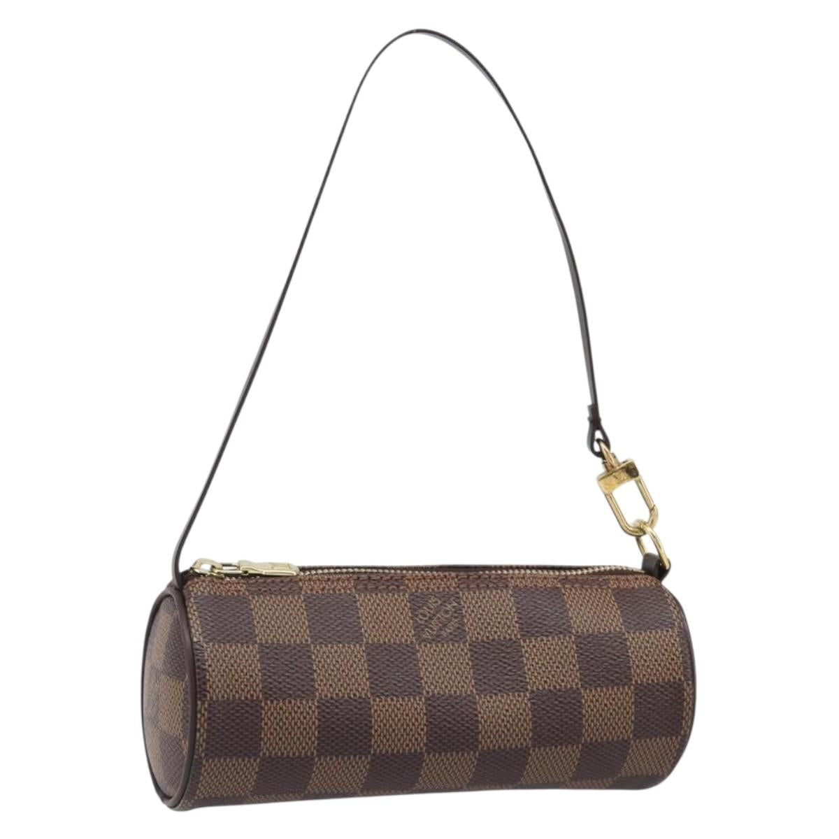 LOUIS VUITTON Damier Ebene Papillon Pouch LV Auth 203026V