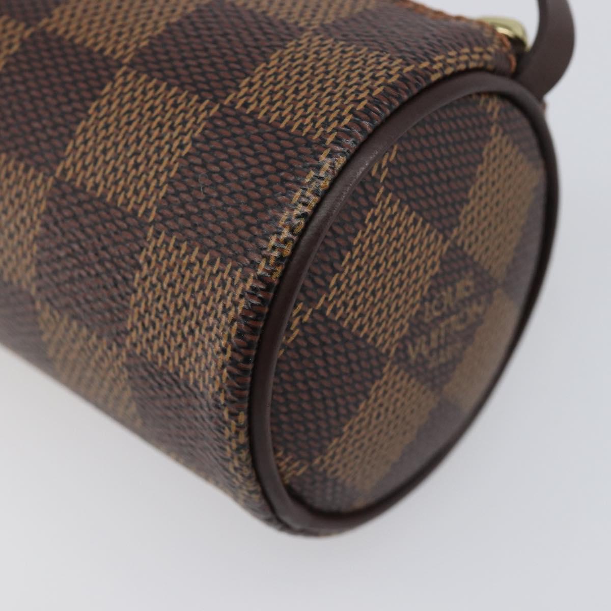 LOUIS VUITTON Damier Ebene Papillon Pouch LV Auth 203026V