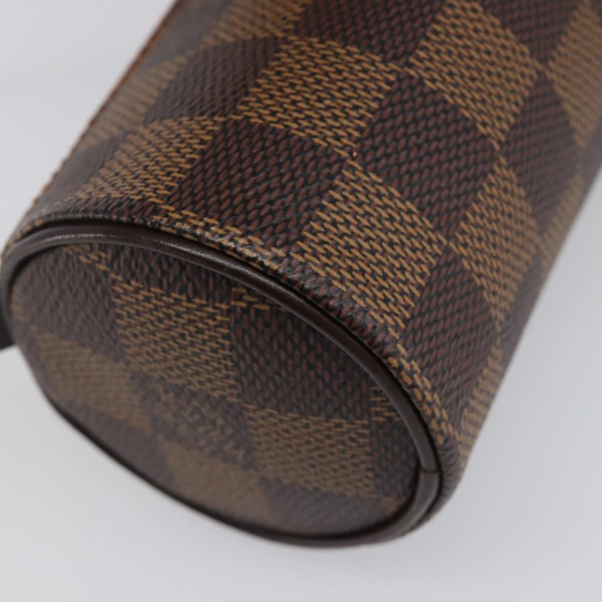 LOUIS VUITTON Damier Ebene Papillon Pouch LV Auth 203026V
