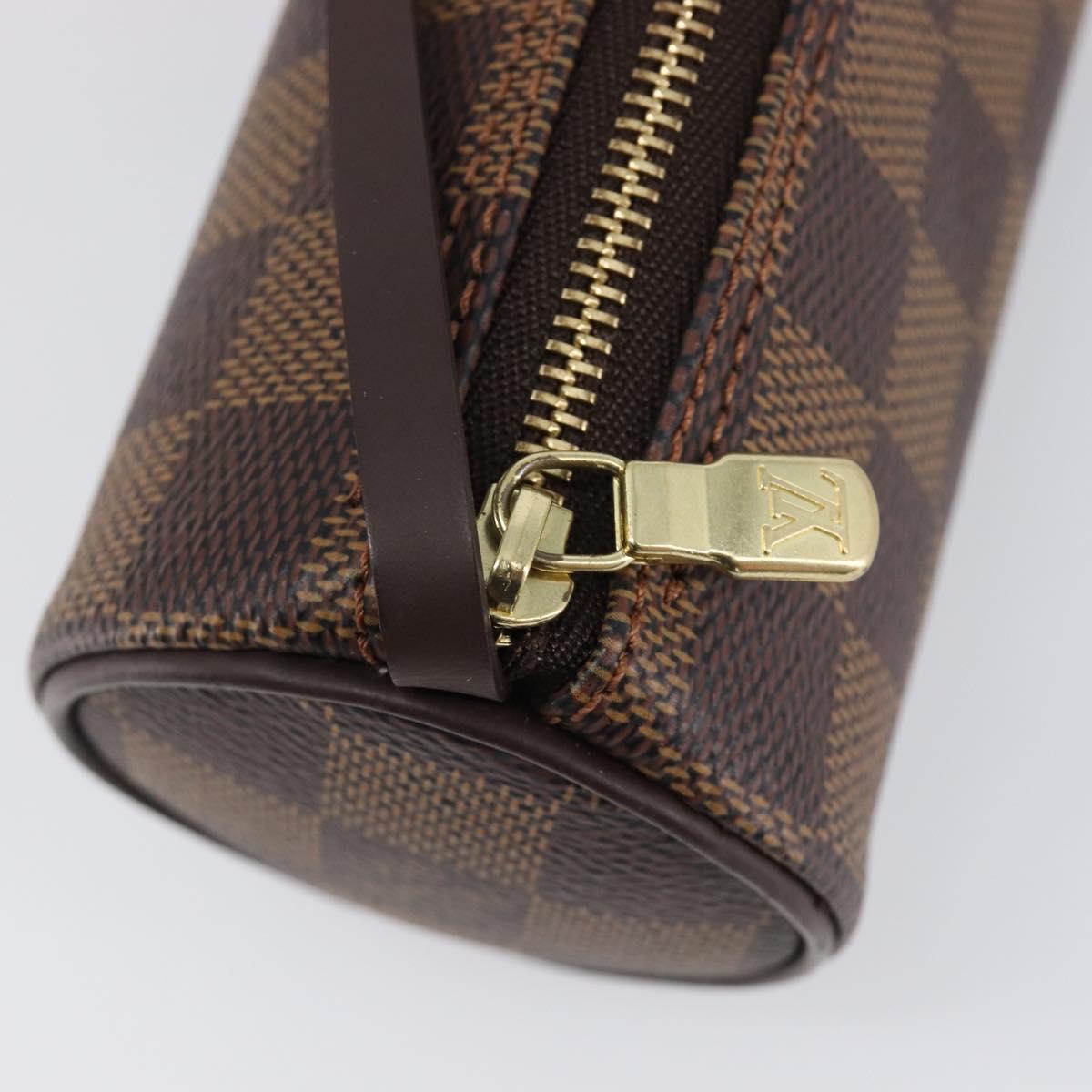 LOUIS VUITTON Damier Ebene Papillon Pouch LV Auth 203026V