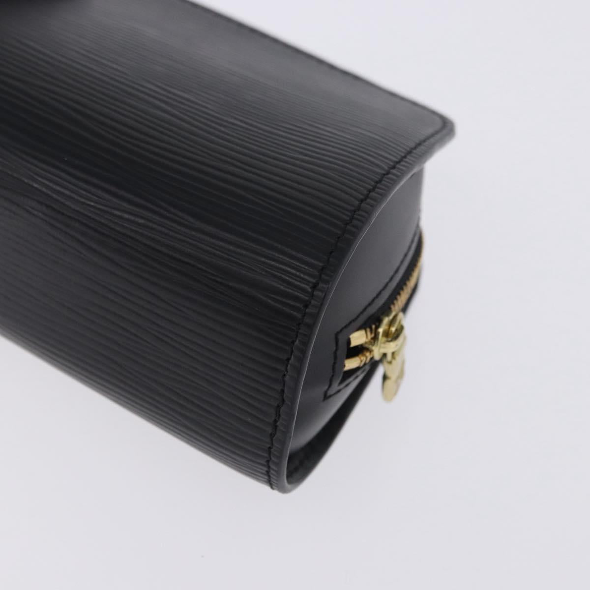 LOUIS VUITTON Epi Dauphine PM Pouch Black M48442 LV Auth 203037