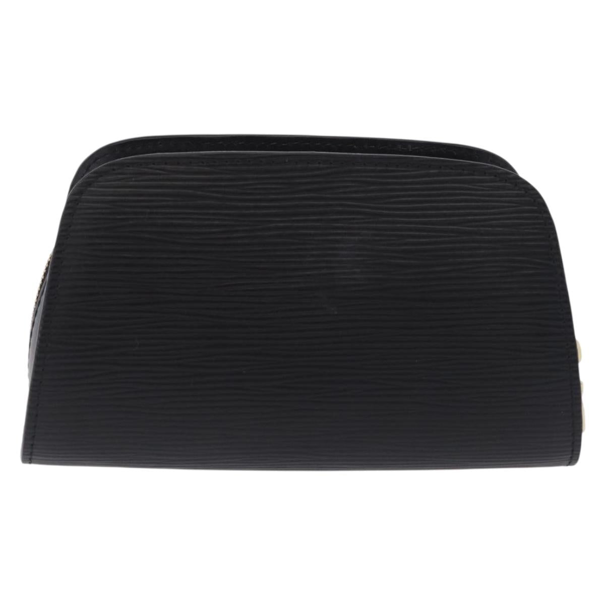 LOUIS VUITTON Epi Dauphine PM Pouch Black M48442 LV Auth 203037