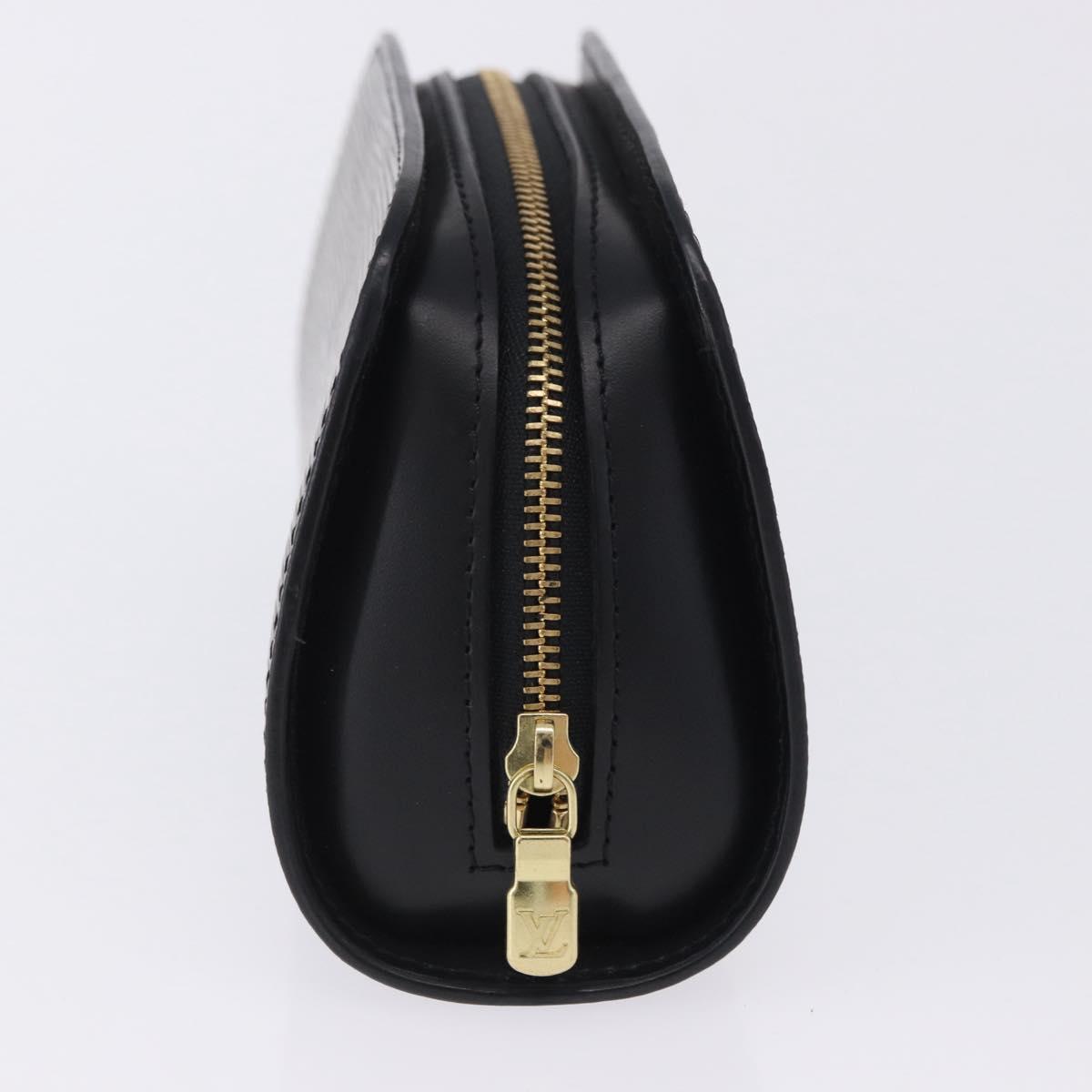 LOUIS VUITTON Epi Dauphine PM Pouch Black M48442 LV Auth 203037
