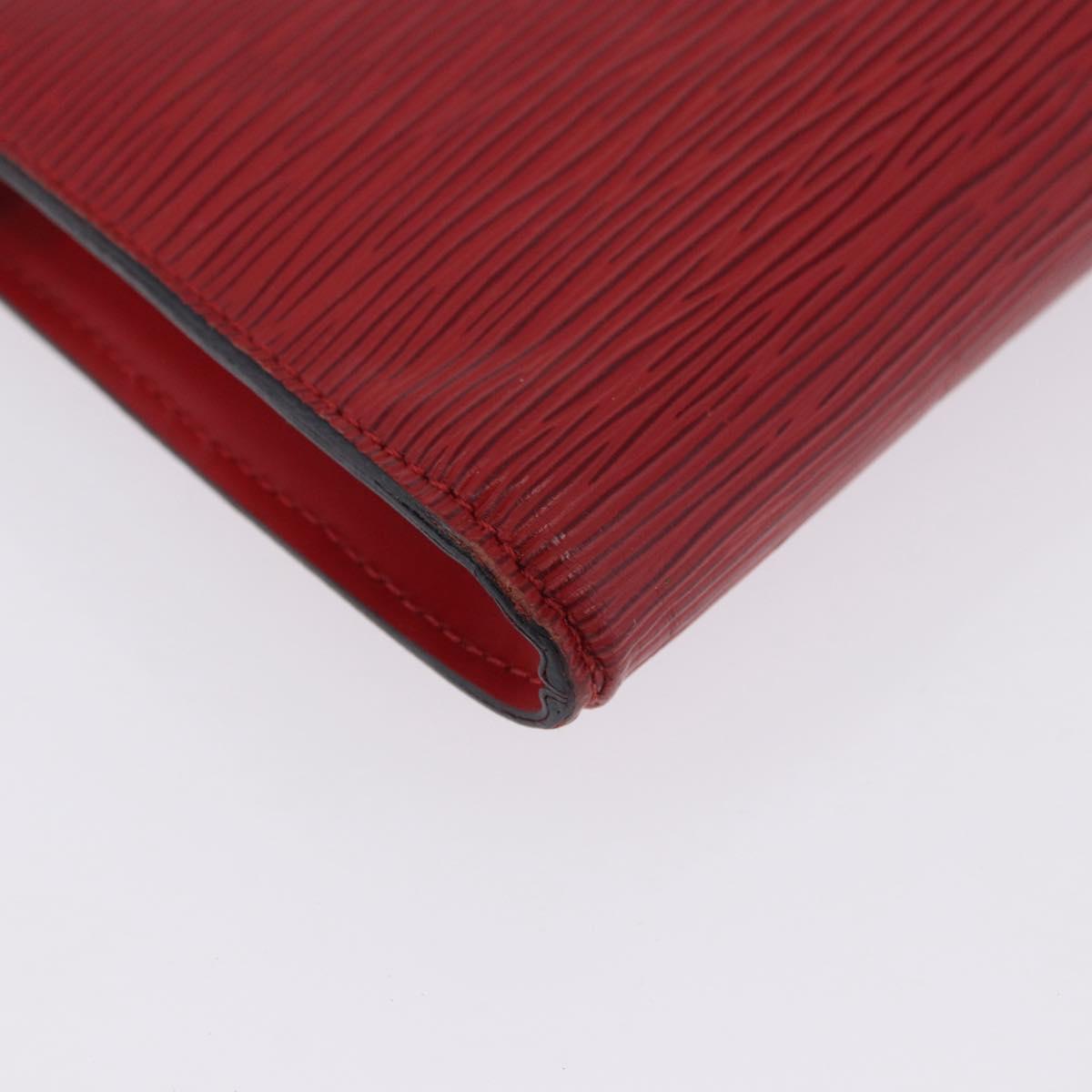 LOUIS VUITTON Epi Pochette Accessoires Pouch Red M52947 LV Auth 203038A