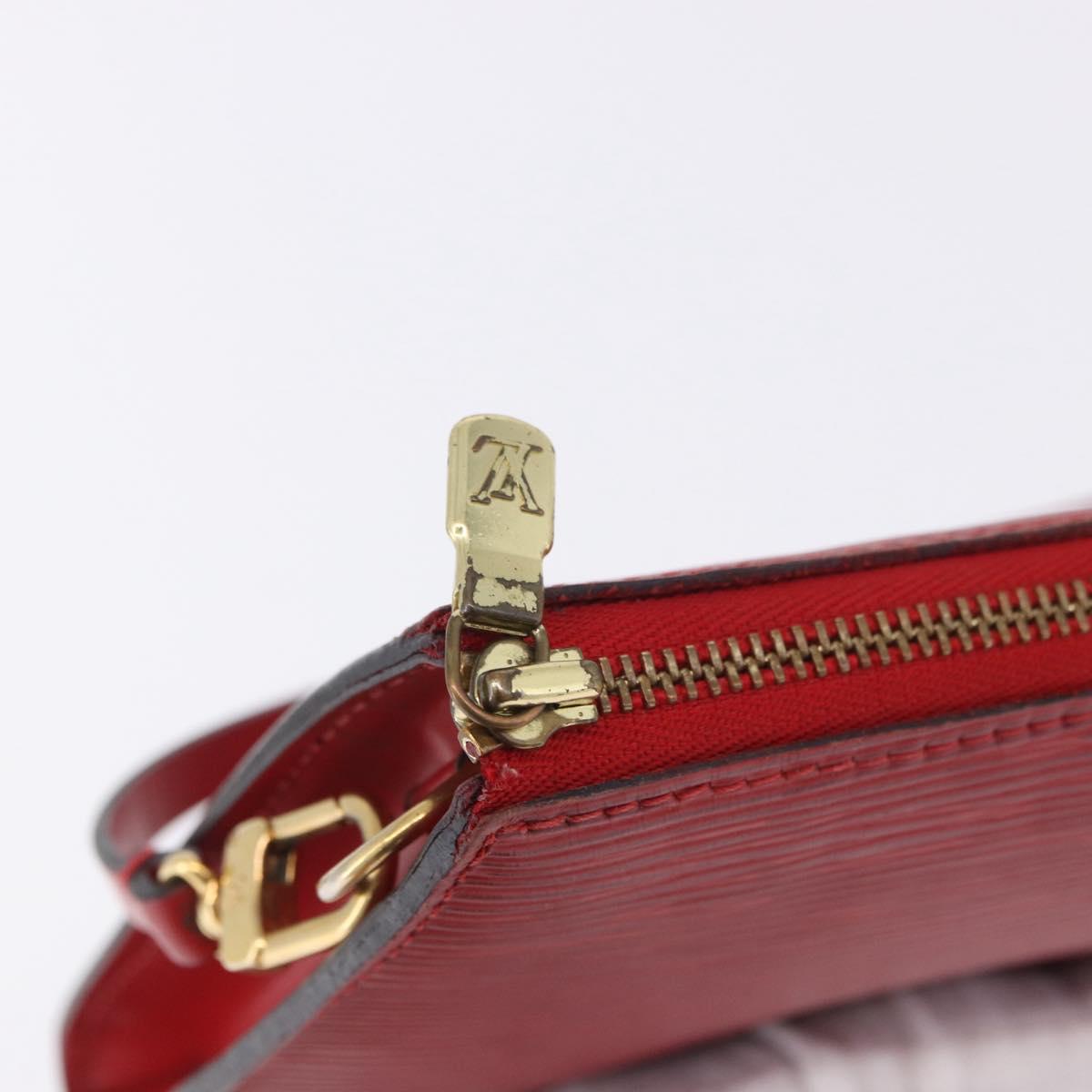 LOUIS VUITTON Epi Pochette Accessoires Pouch Red M52947 LV Auth 203038A