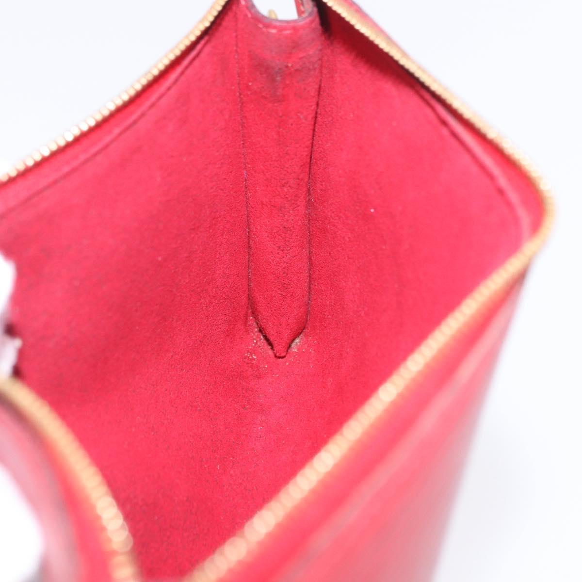 LOUIS VUITTON Epi Pochette Accessoires Pouch Red M52947 LV Auth 203038A