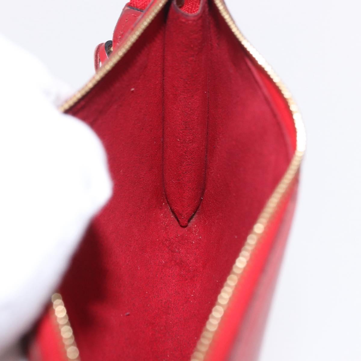 LOUIS VUITTON Epi Pochette Accessoires Pouch Red M52947 LV Auth 203038A