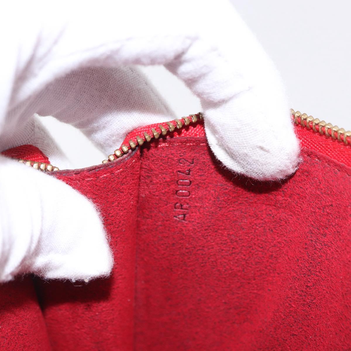 LOUIS VUITTON Epi Pochette Accessoires Pouch Red M52947 LV Auth 203038A