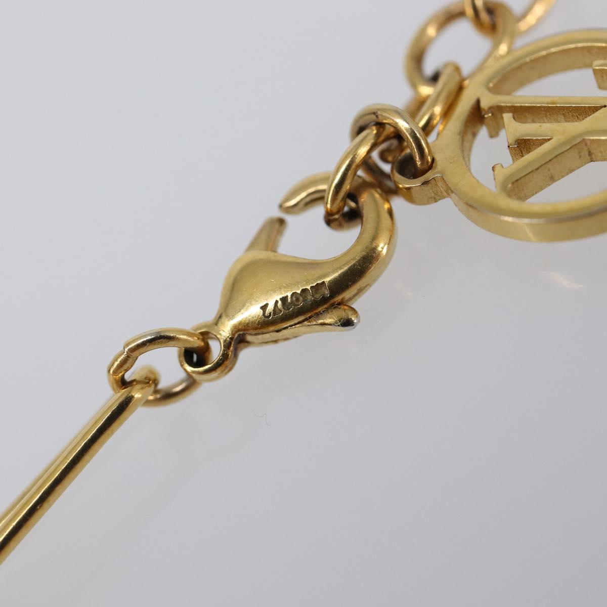 LOUIS VUITTON Monogram Collier Roman Holiday Necklace Gold M80272 Auth 203051M