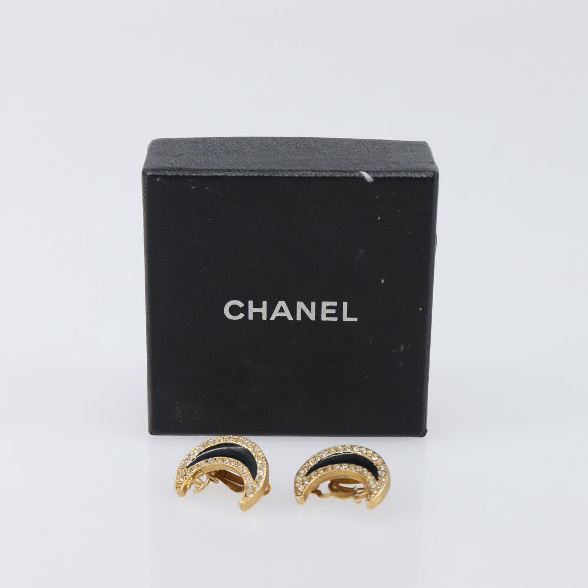 CHANEL Earring metal Gold Tone CC Auth 203053V
