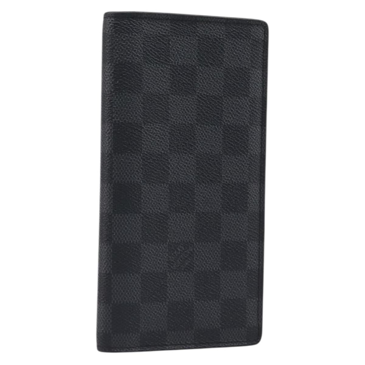 LOUIS VUITTON Damier Graphite Portefeuille Plaza Wallet N62665 LV Auth 203066V