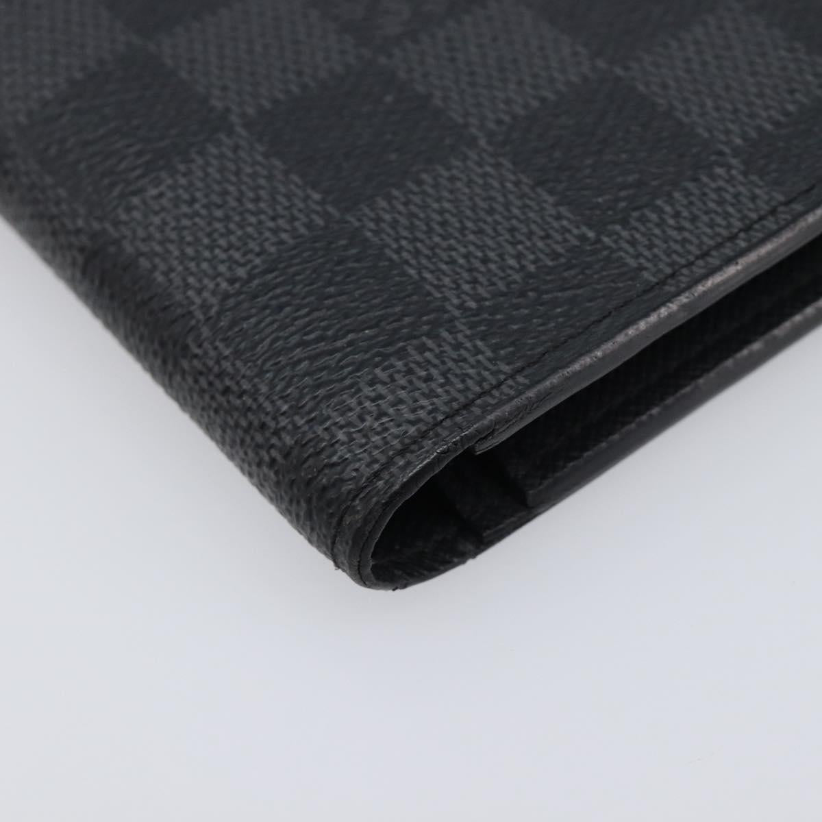 LOUIS VUITTON Damier Graphite Portefeuille Plaza Wallet N62665 LV Auth 203066V