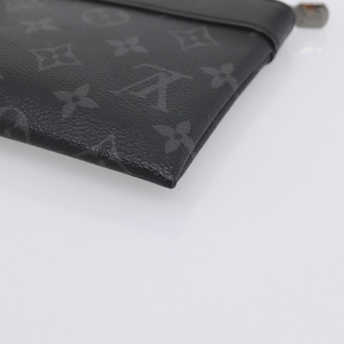 LOUIS VUITTON Monogram Eclipse Pochette Discovery PM Pouch M44323 LV Auth 203067