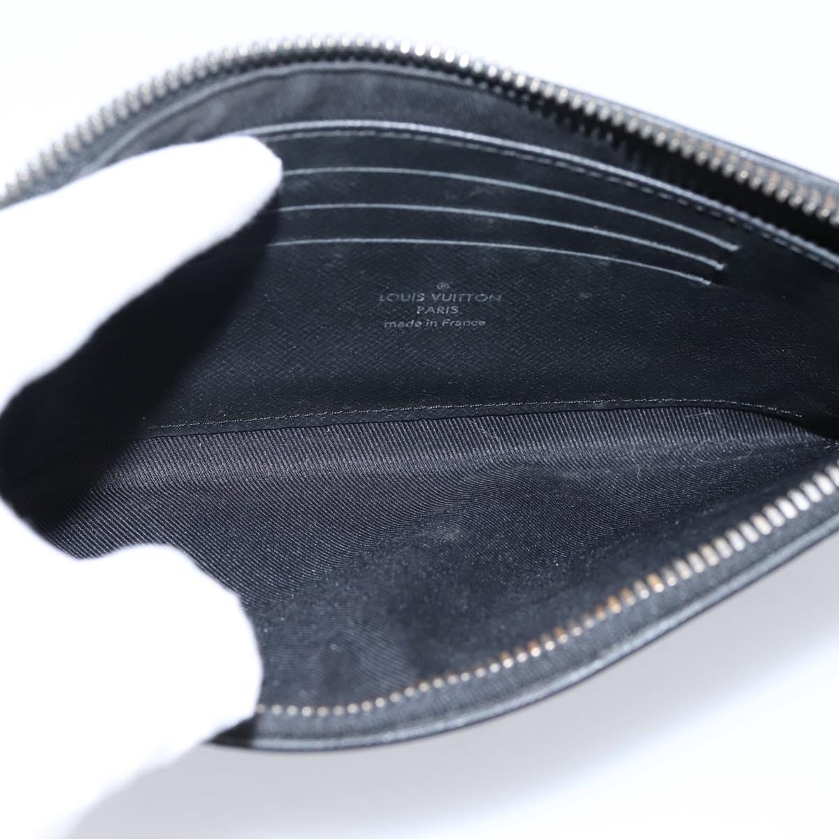 LOUIS VUITTON Monogram Eclipse Pochette Discovery PM Pouch M44323 LV Auth 203067