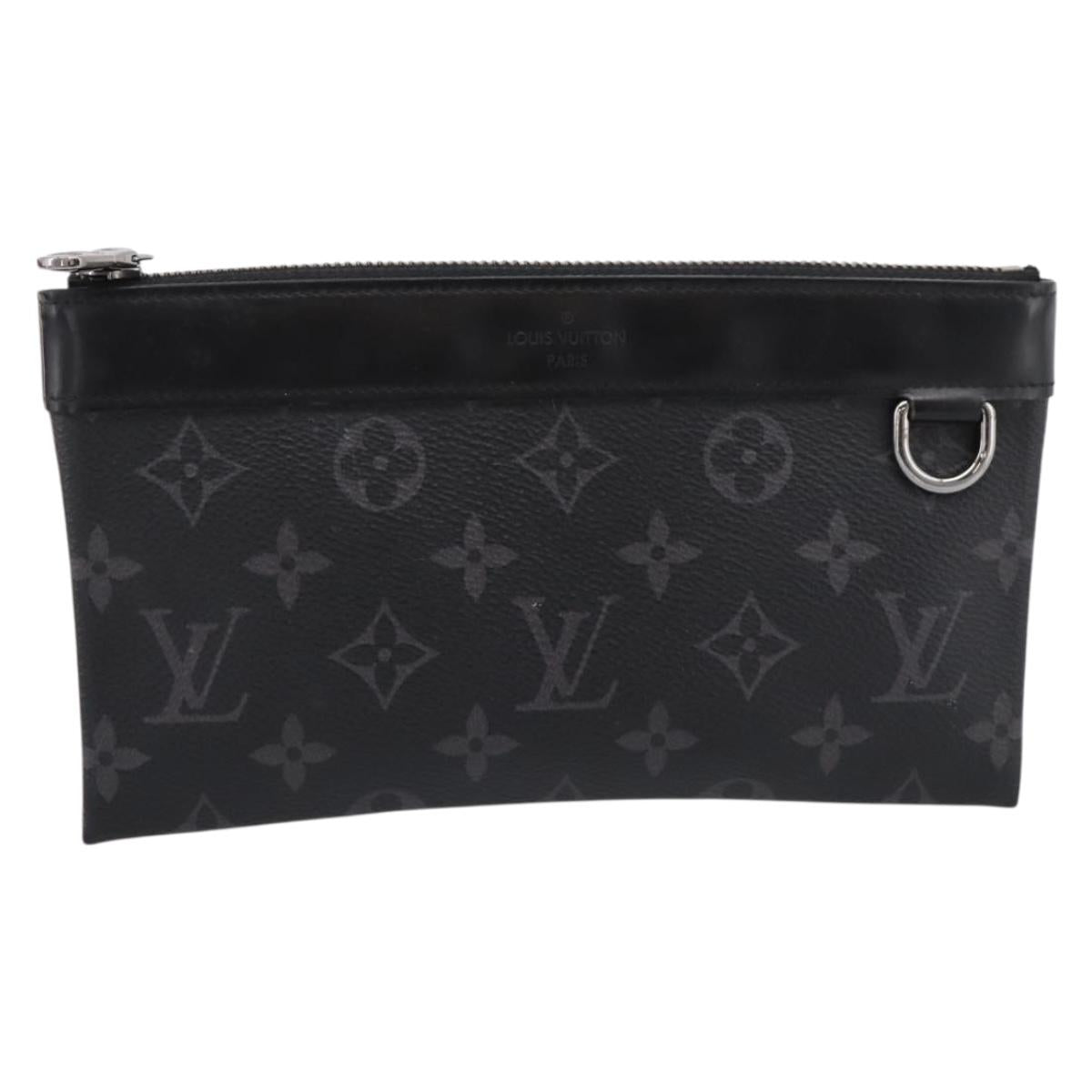 LOUIS VUITTON Monogram Eclipse Pochette Discovery PM Pouch M44323 LV Auth 203067