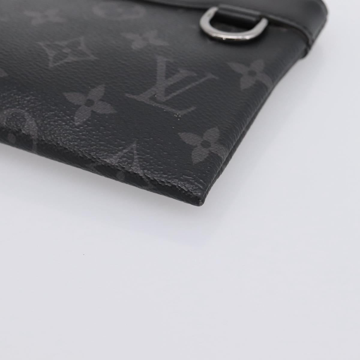 LOUIS VUITTON Monogram Eclipse Pochette Discovery PM Pouch M44323 LV Auth 203067