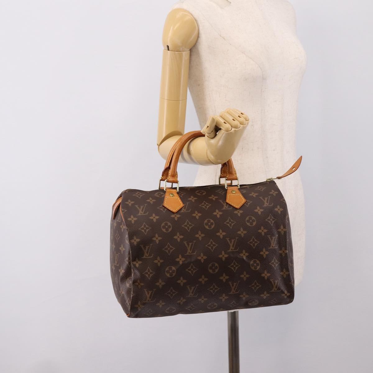 LOUIS VUITTON Monogram Speedy 30 Hand Bag M41526 LV Auth 203068
