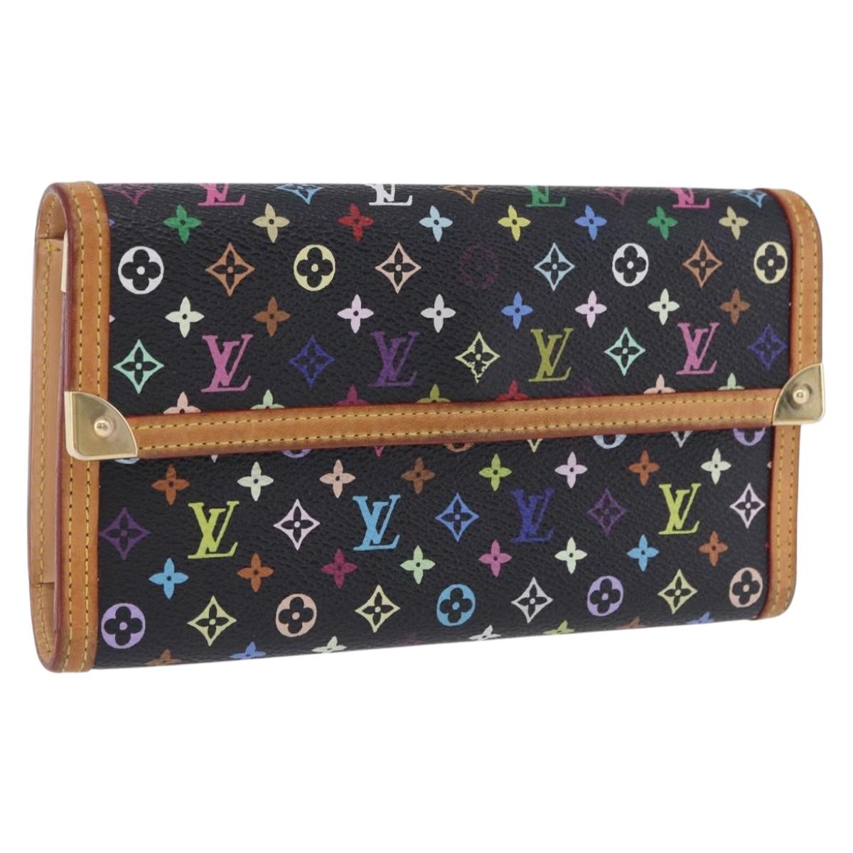 LOUIS VUITTON Monogram Multicolor Porte Tresor International M92658 Auth 203078
