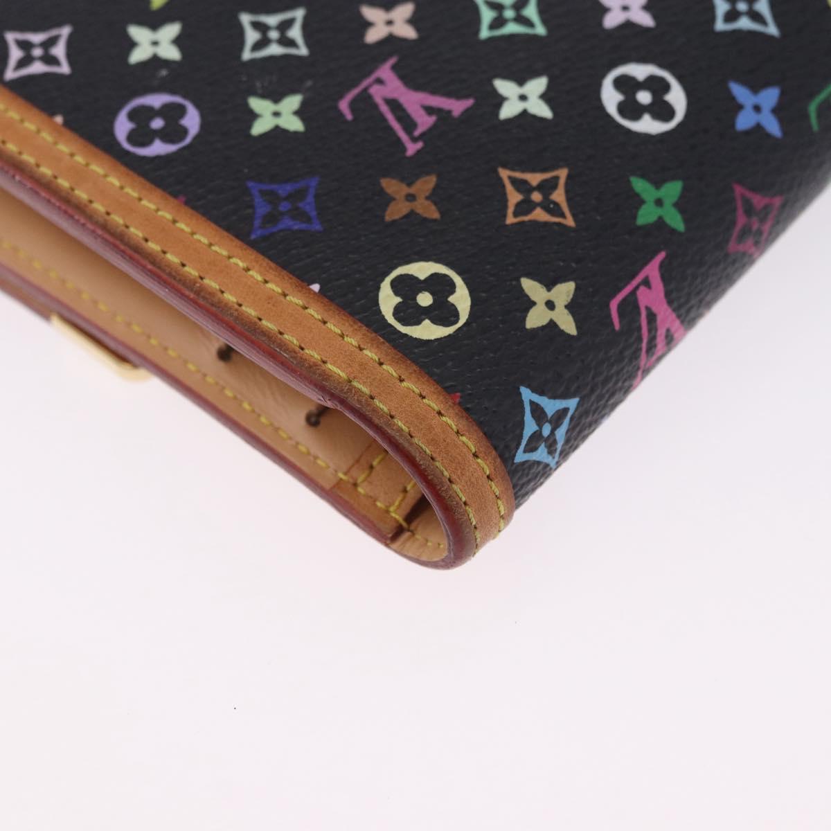 LOUIS VUITTON Monogram Multicolor Porte Tresor International M92658 Auth 203078