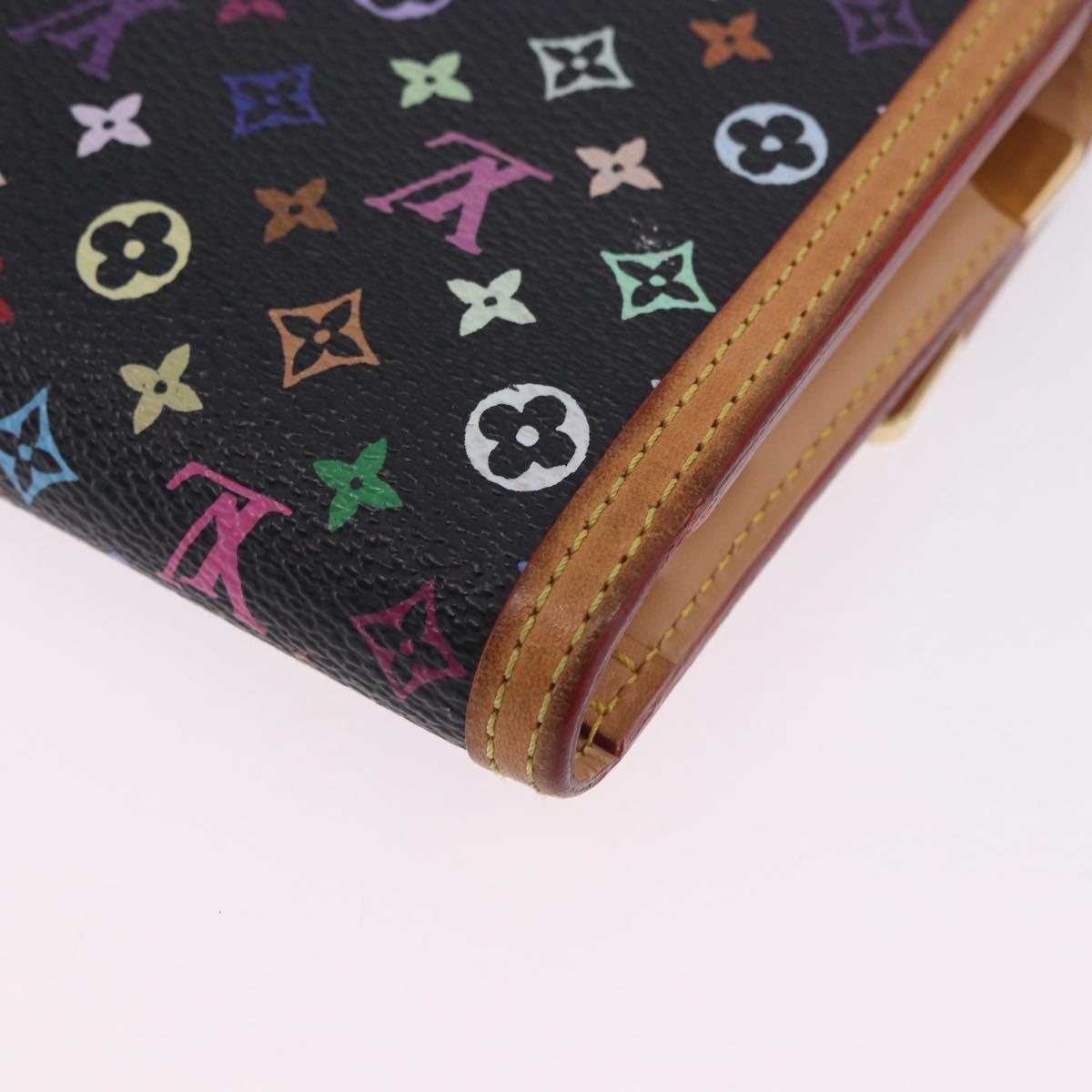 LOUIS VUITTON Monogram Multicolor Porte Tresor International M92658 Auth 203078
